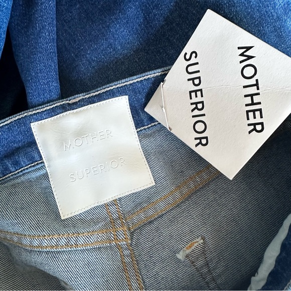 MOTHER superior The Full Pipe Flood high rise Barrel jeans It’s A Small World - Picture 5 of 8